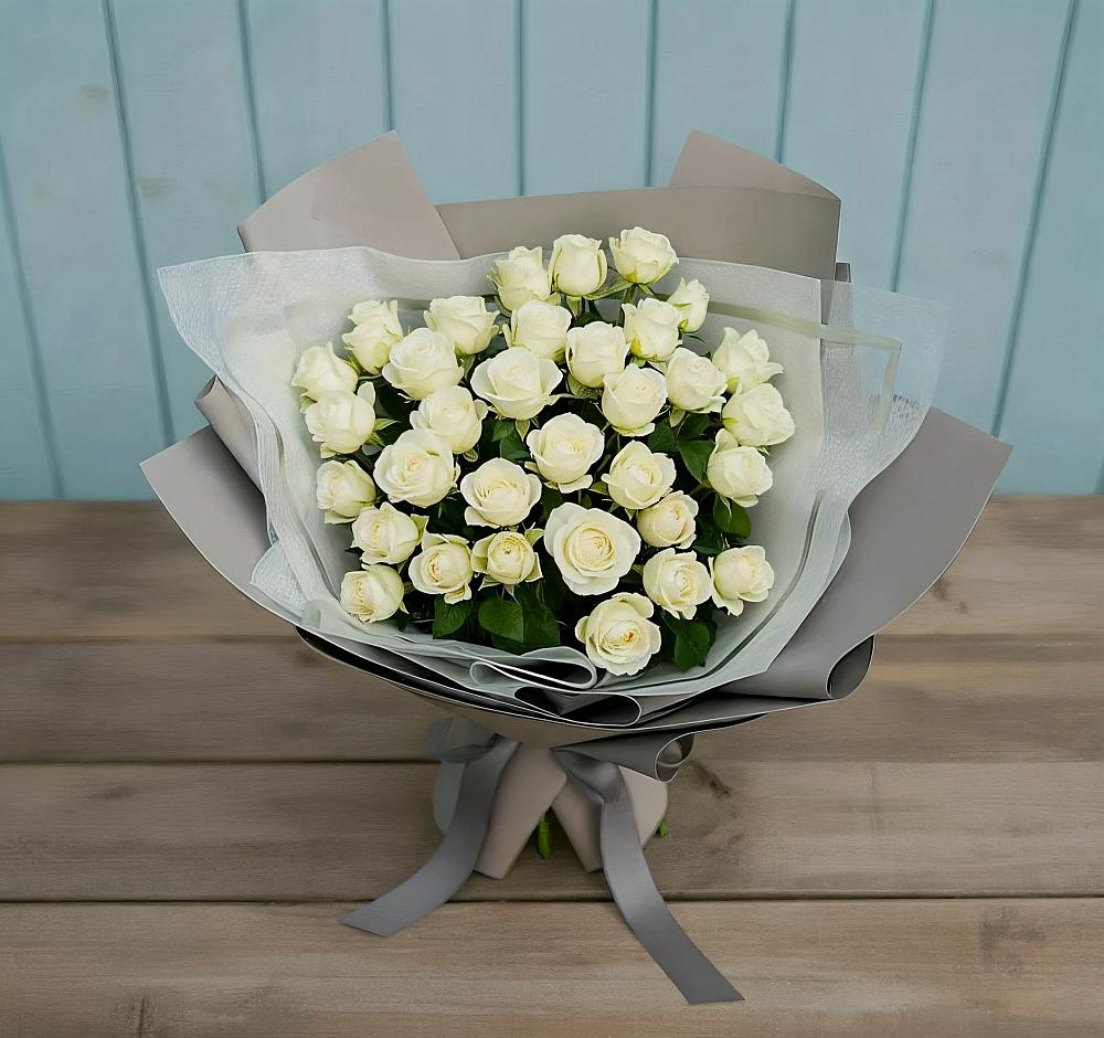 Букет Белоснежная нежность в Огуднево