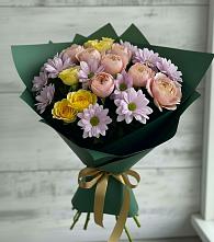 Букет цветов из:  Хризантемы и Розы #REPLACE_PRED# Огуднево