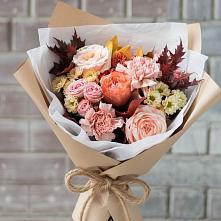 Букет цветов из:  Гвоздики, Хризантемы и Розы в Огуднево