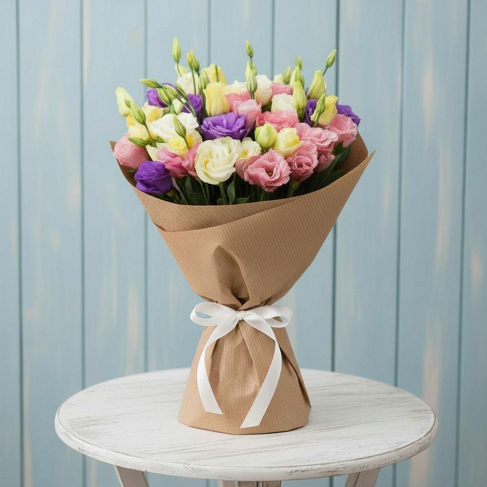 Букет цветов из: Лизиантусы в Огуднево