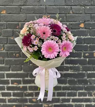 Букет цветов из:  Герберы и Хризантемы в Огуднево