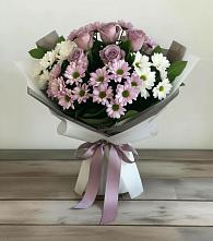 Букет цветов из:  Хризантемы и Розы в Огуднево