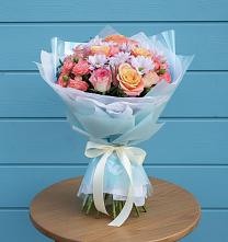 Букет цветов из:  Хризантемы и Розы в Огуднево