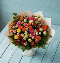 Букет Микс из разноцветных кустовых роз #REPLACE_PRED# Огуднево
