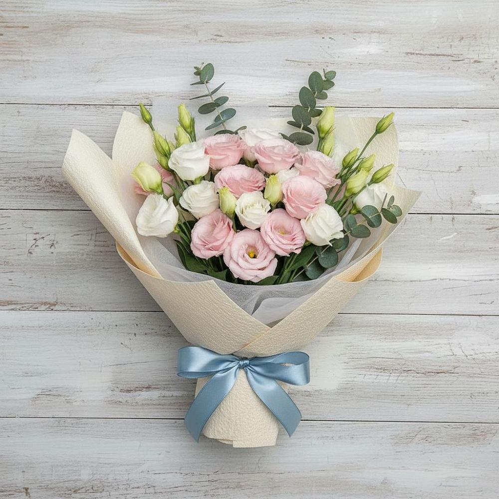 Букет цветов из: Лизиантусы в Огуднево